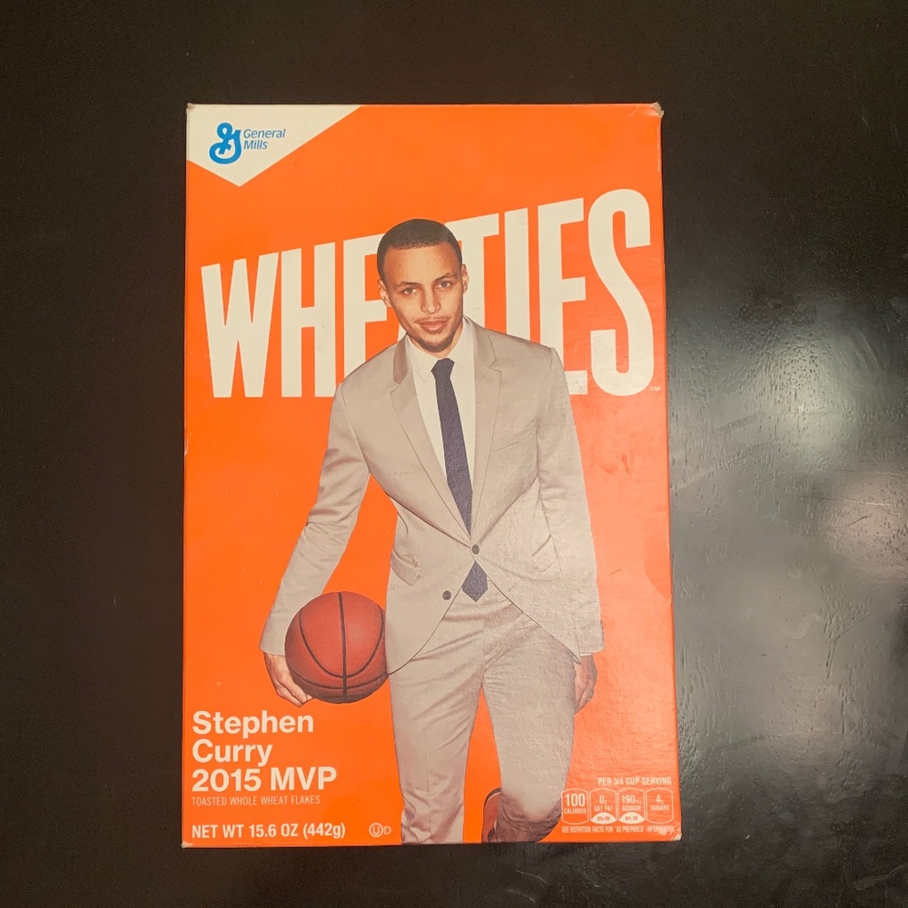 Steph curry Wheaties box